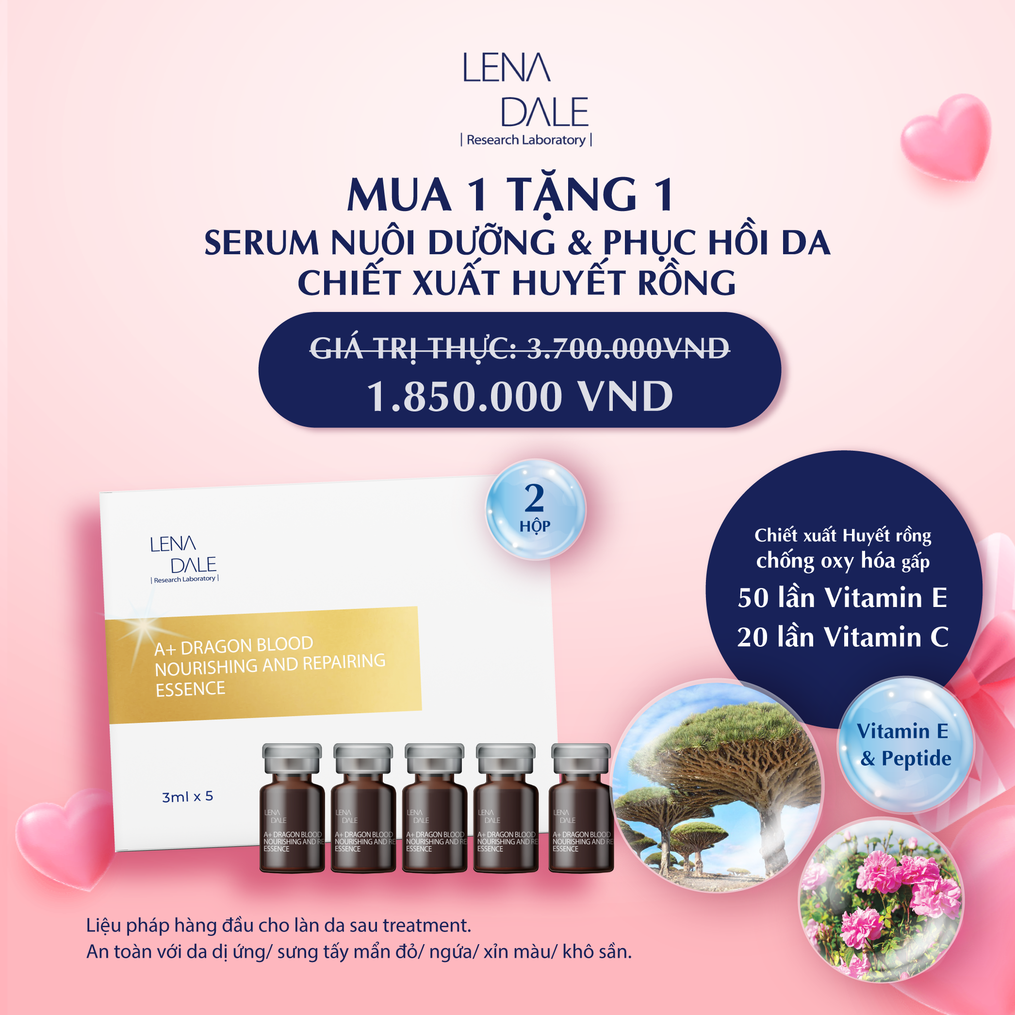 [LENA DALE] MUA 1 TẶNG 1 SERUM NUÔI DƯỠNG & PHỤC HỒI DA CHIẾT XUẤT HUYẾT RỒNG - A+ DRAGON BLOOD ESSENCE (Copy)