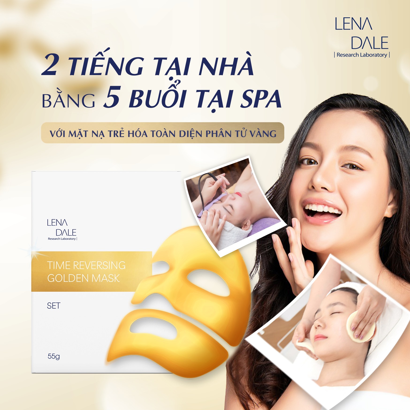 [LENA DALE] [MUA 5 TẶNG 1] MẶT NẠ TRẺ HÓA TOÀN DIỆN PHÂN TỬ VÀNG